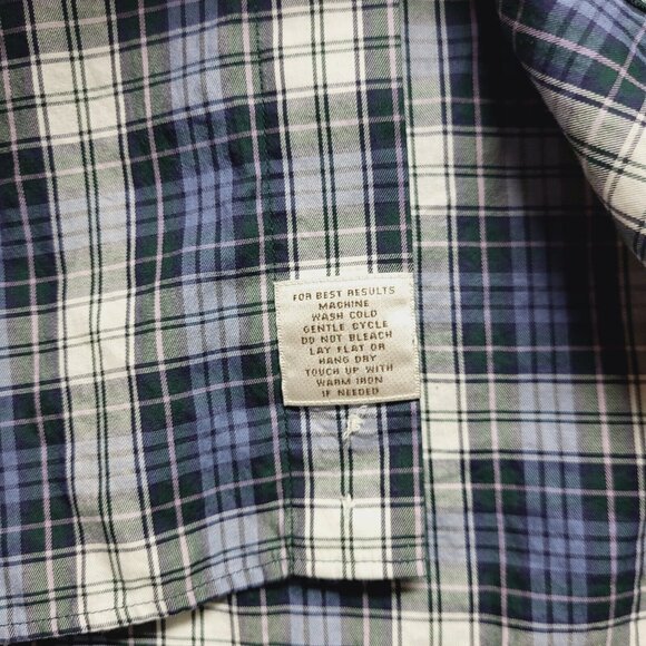 Peter Millar Button Up Shirt Mens XL Plaid Business Casual Long Sleeve - Picture 8 of 12